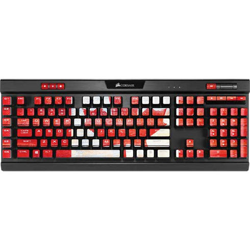 Canada Flag Light Wood K95 RGB PLATINUM Mechanical Gaming Keyboard Skin